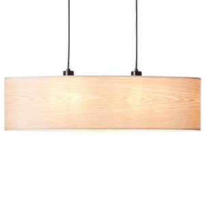 Hanglamp Romm III deels massief bamboehout/staal - 2 lichtbronnen