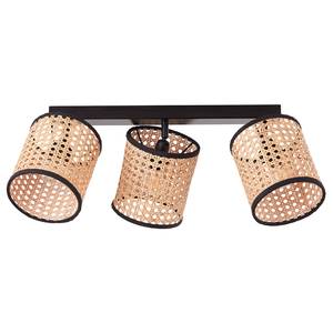 Lampada da soffitto Wiley Rattan / Acciaio - Numero di lampadine necessarie: 3