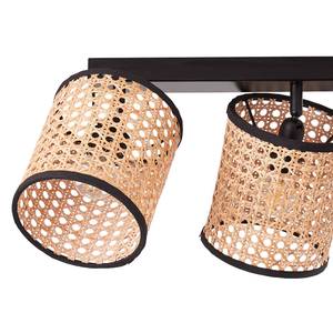 Lampada da soffitto Wiley Rattan / Acciaio - Numero di lampadine necessarie: 3