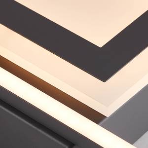 LED-Deckenleuchte Besson Polycarbonat / Aluminium - 1-flammig - Grau / Anthrazit