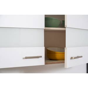 Cuisine équipée Andrias II Blanc / Imitation chêne brut de sciage - Largeur : 270 cm - Sans table de cuisson