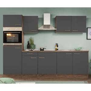Küchenzeile Rovio Ohne Elektrogeräte - Grau - Breite: 270 cm