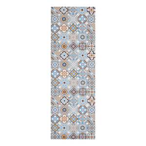 Tapis de couloir Marrakesch Polychlorure de vinyle - Bleu - Bleu / Beige - 70 x 200 cm