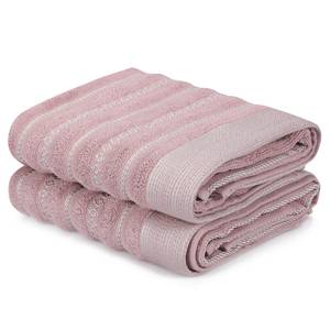 Handtuch-Set Bombelli (2er-Set) Baumwolle - Pink / Grau