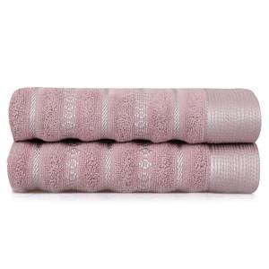 Set handdoeken Bombelli (set van 2) katoen - roze/grijs