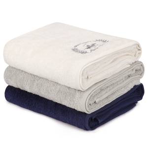 Set di asciugamani Harper III (3) Cotone - Bianco / Grigio / Blu
