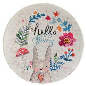 Kinderteppich Hello Spring Samtstoff / Polyester - Mehrfarbig