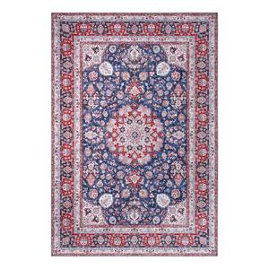 Laagpolig vloerkleed Nain Zarin polyester - Blauw - 80 x 150 cm