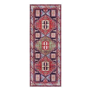 Laagpolige loper Kazak Dimeh polyester - meerdere kleuren