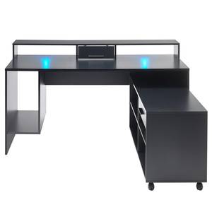 Bureau d’angle Halling Éclairage LED - Noir