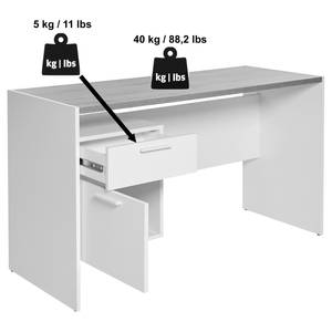 Schreibtisch ML C 130 Wildeiche Dekor / Weiß