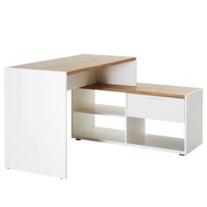 Bureau d’angle ML C 140 E Imitation chêne sauvage / Blanc