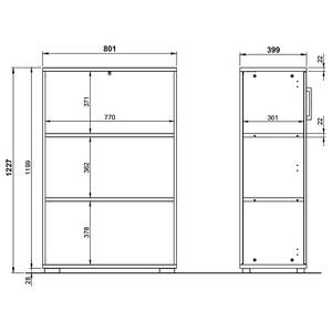 Aktenschrank GW-Profi 2.0 I Eiche Grandson Dekor / Graphit