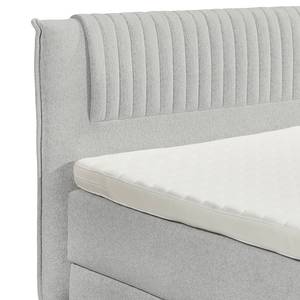 Boxspringbett Andresito Bouclé Stoff Raya: Silber