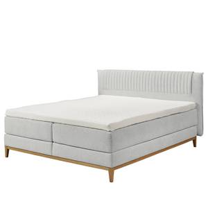 Boxspringbett Andresito Bouclé Stoff Raya: Silber