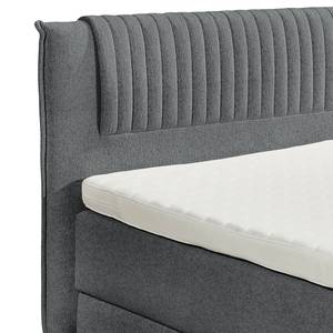 Boxspringbett Andresito Bouclé Stoff Raya: Anthrazit