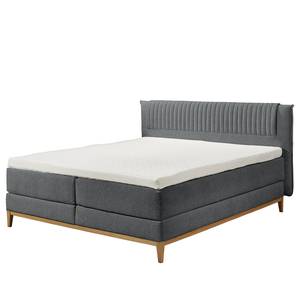 Boxspringbett Andresito Bouclé Stoff Raya: Anthrazit