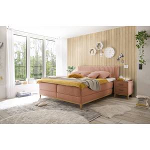 Boxspringbett Andresito Bouclé Stoff Raya: Cognac