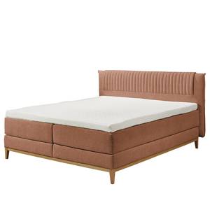 Boxspringbett Andresito Bouclé Stoff Raya: Cognac