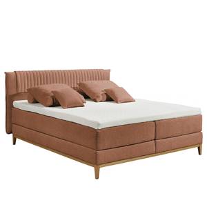 Boxspringbett Andresito Bouclé Stoff Raya: Cognac