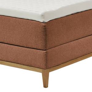 Boxspringbett Andresito Bouclé Stoff Raya: Cognac