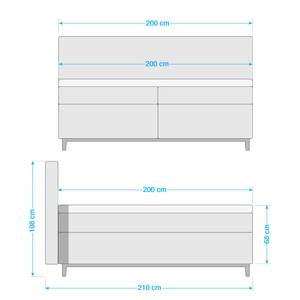 Boxspringbett Esperanto Microvelours Thala: Sand