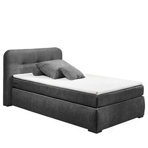 Boxspringbett Le Roy Microvelours Thala: Anthrazit - 120 x 200cm