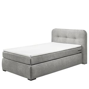 Boxspringbett Le Roy Microvelours Thala: Grau - 120 x 200cm