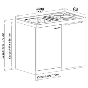 Mini keuken Mancelona I Wit - Kookplaten