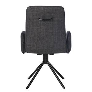Chaise à accoudoirs Specter Tissu / Fer - Anthracite / Noir