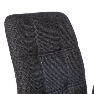 Chaise à accoudoirs Specter Tissu / Fer - Anthracite / Noir
