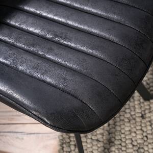 Chaises Robe - Lot de 2 Microfibre / Fer - Noir