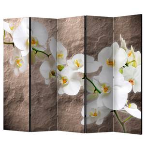 Kamerscherm Impeccability of the Orchid vlies op massief hout  meerdere kleuren - 5-delig