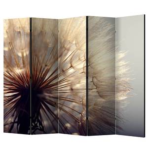 Paravento Dandelion Kiss Tessuto non tessuto su legno massello  - Multicolore - 5 pezzi
