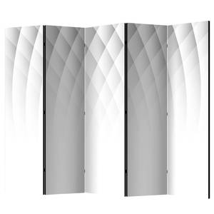 Paravento Structure of Light Tessuto non tessuto su legno massello  - Bianco - 5 pezzi