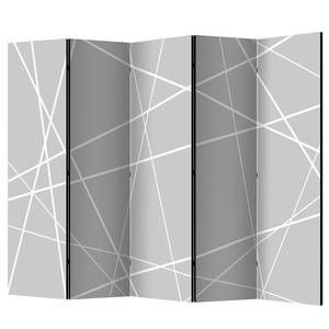Kamerscherm Modern Cobweb vlies op massief hout  - meerdere kleuren - 5-delige set