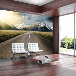Vlies-fotobehang The Long Road vlies - meerdere kleuren - 300 x 210 cm