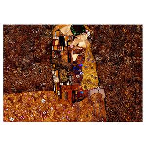Papier peint intissé Klimt Image of Love Intissé - Multicolore - 100 x 70 cm