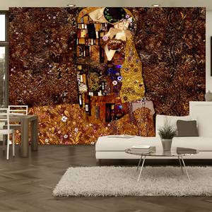 Papier peint intissé Klimt Image of Love Intissé - Multicolore - 100 x 70 cm
