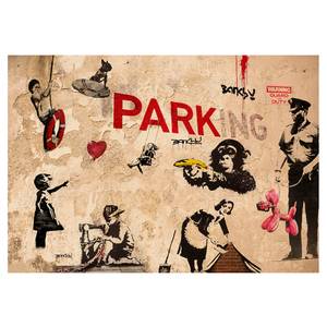 Papier peint intissé Banksy Variety Intissé - Multicolore - 350 x 245 cm