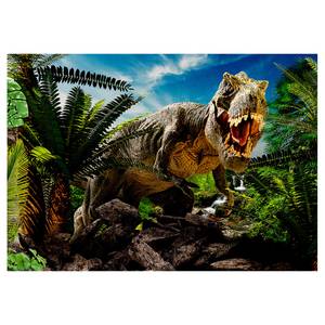 Vlies Fototapete Angry Tyrannosaur Vlies - Mehrfarbig - 400 x 280 cm