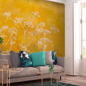 Papier peint Meadow Bathed in the Sun Intissé - Jaune - 150 x 105 cm