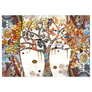 Papier peint intissé Decorated Tree Intissé - Multicolore - 300 x 210 cm