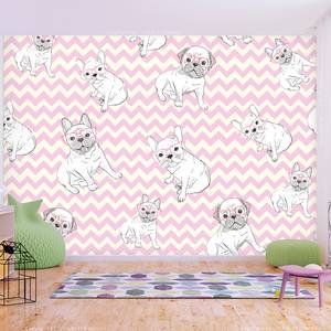 Vlies-fotobehang Sweet Puppies vlies - meerdere kleuren - 450 x 315 cm