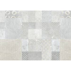 Vlies Fototapete Tiles Vlies - Grau - 400 x 280 cm