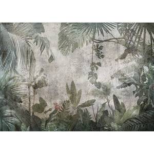 Vlies-fotobehang Rain Forest in the Fog vlies - grijs/groen - 250 x 175 cm