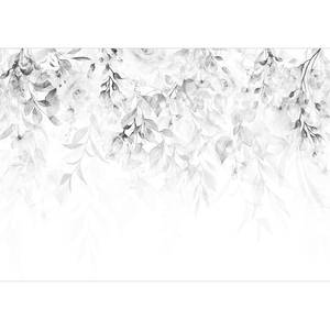 Vlies-fotobehang Waterfall of Roses vlies - Zwart/wit - 200 x 140 cm