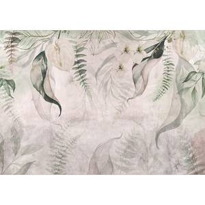 Papier peint intissé Morning Exotic Intissé - Gris / Vert - 150 x 105 cm