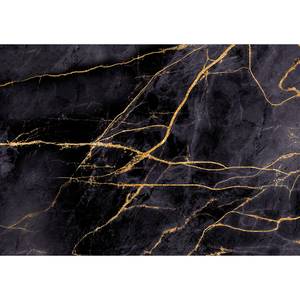 Papier peint intissé Golden Paths Intissé - Noir / Doré - 450 x 315 cm
