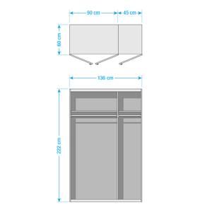 Armoire SKØP XVI Blanc alpin - 136 x 223 cm